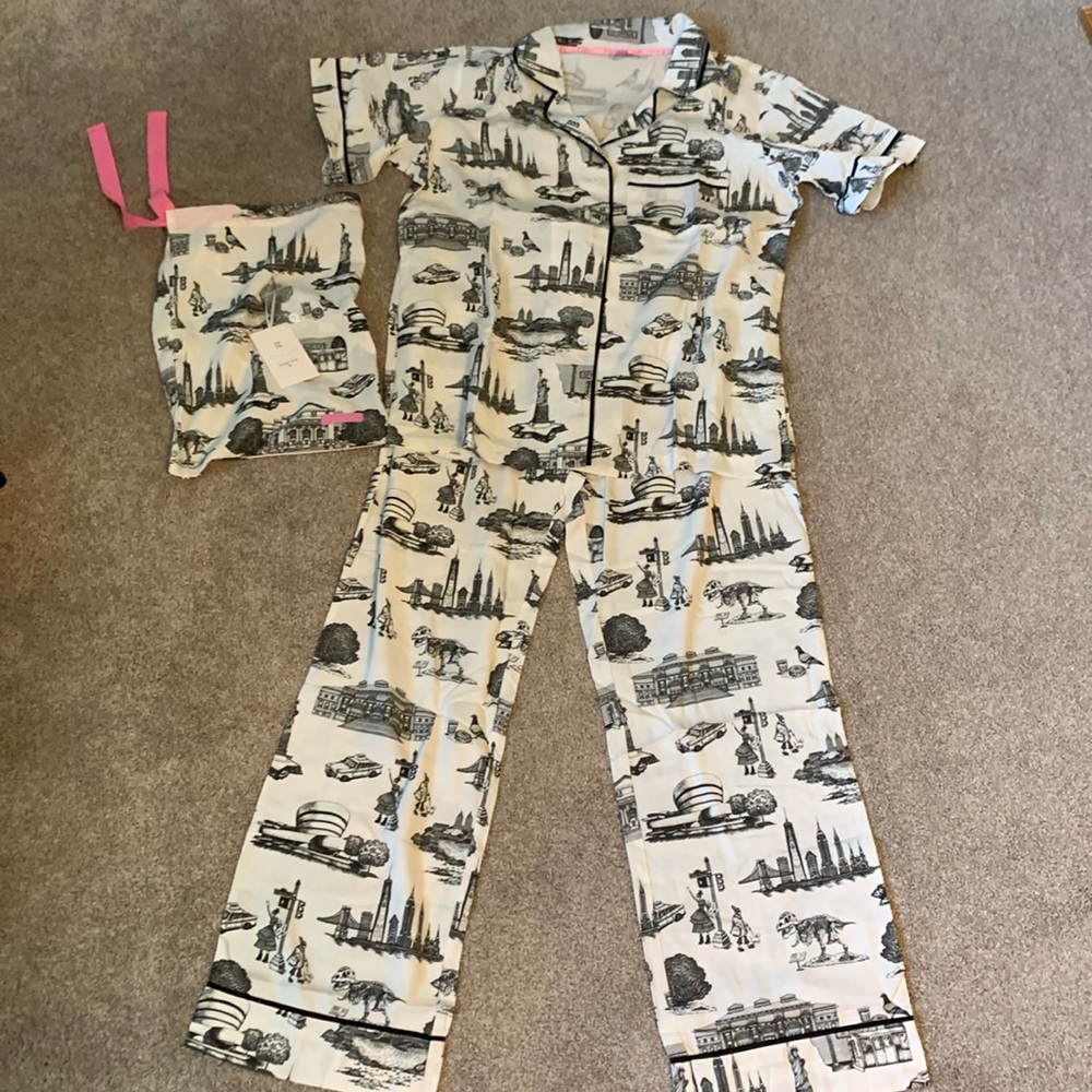 Katie Kime Pajama Set (Medium, NYC Print)